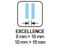 ESPECIFICACIONES - Distancia hojas Excellence 8>18 - 10>16 mm SV